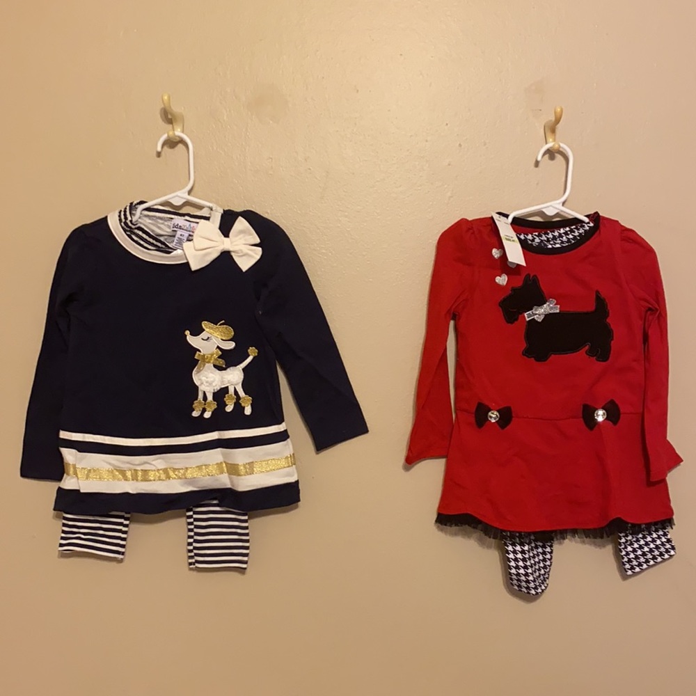 Kids Headquarters 4T long sleeve outfits!! New. Sold as 1 lot.